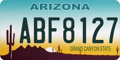 AZ license plate ABF8127
