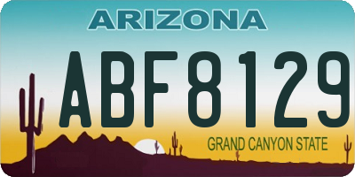 AZ license plate ABF8129