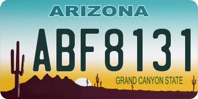 AZ license plate ABF8131