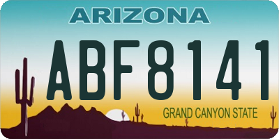 AZ license plate ABF8141