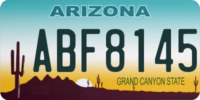 AZ license plate ABF8145