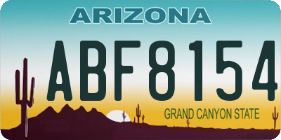 AZ license plate ABF8154