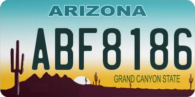 AZ license plate ABF8186