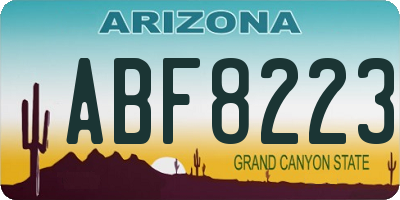 AZ license plate ABF8223