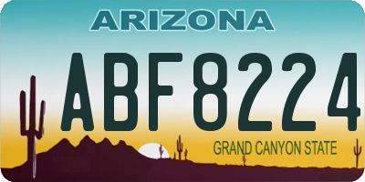 AZ license plate ABF8224