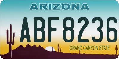 AZ license plate ABF8236