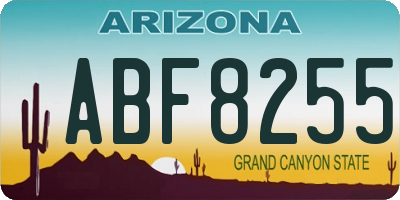 AZ license plate ABF8255