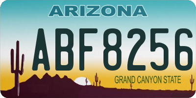 AZ license plate ABF8256