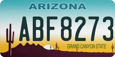 AZ license plate ABF8273