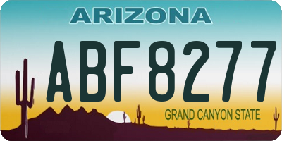 AZ license plate ABF8277