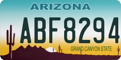 AZ license plate ABF8294