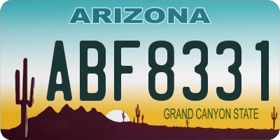 AZ license plate ABF8331