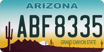 AZ license plate ABF8335