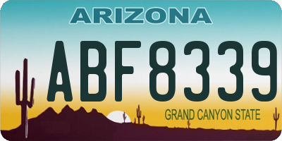 AZ license plate ABF8339