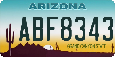 AZ license plate ABF8343