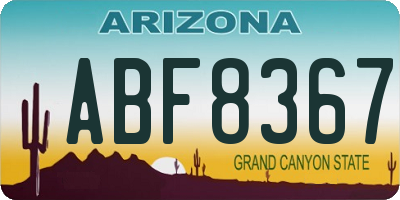 AZ license plate ABF8367