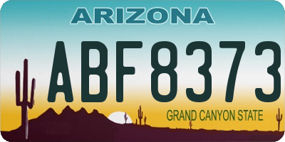 AZ license plate ABF8373