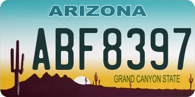 AZ license plate ABF8397