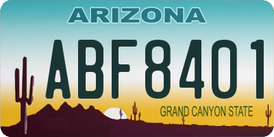 AZ license plate ABF8401