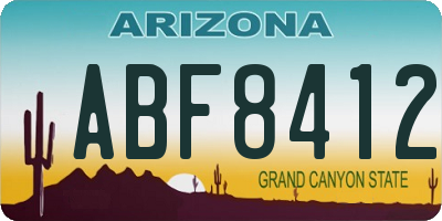 AZ license plate ABF8412