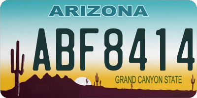 AZ license plate ABF8414
