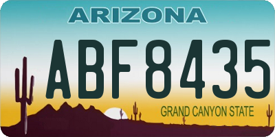 AZ license plate ABF8435