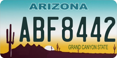 AZ license plate ABF8442