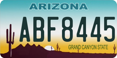 AZ license plate ABF8445