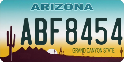AZ license plate ABF8454