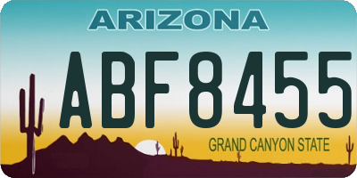 AZ license plate ABF8455