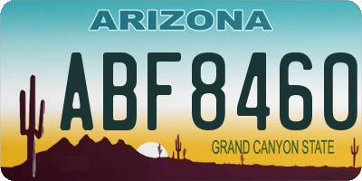 AZ license plate ABF8460