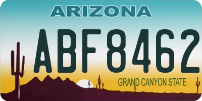 AZ license plate ABF8462