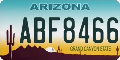 AZ license plate ABF8466