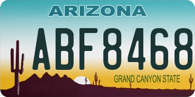 AZ license plate ABF8468
