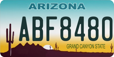 AZ license plate ABF8480