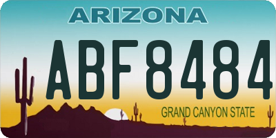 AZ license plate ABF8484