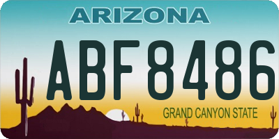 AZ license plate ABF8486