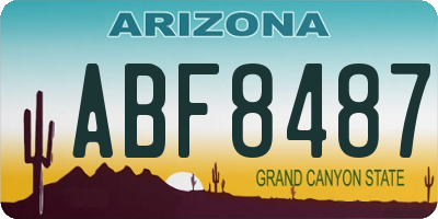AZ license plate ABF8487