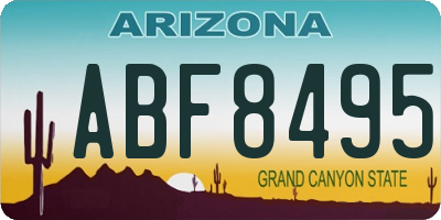 AZ license plate ABF8495