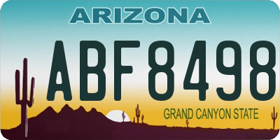 AZ license plate ABF8498