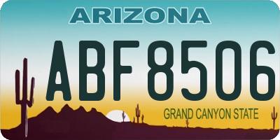 AZ license plate ABF8506