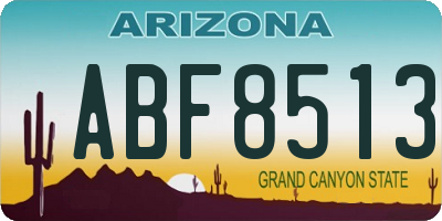 AZ license plate ABF8513