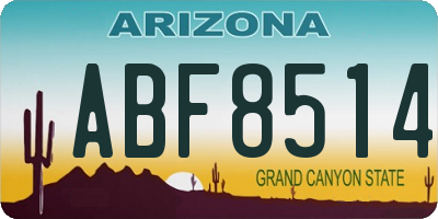 AZ license plate ABF8514