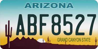 AZ license plate ABF8527