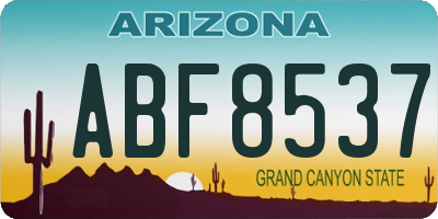 AZ license plate ABF8537