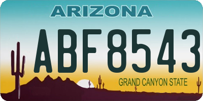 AZ license plate ABF8543