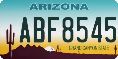 AZ license plate ABF8545