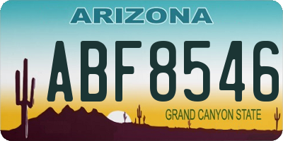 AZ license plate ABF8546