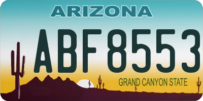 AZ license plate ABF8553