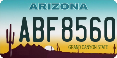 AZ license plate ABF8560